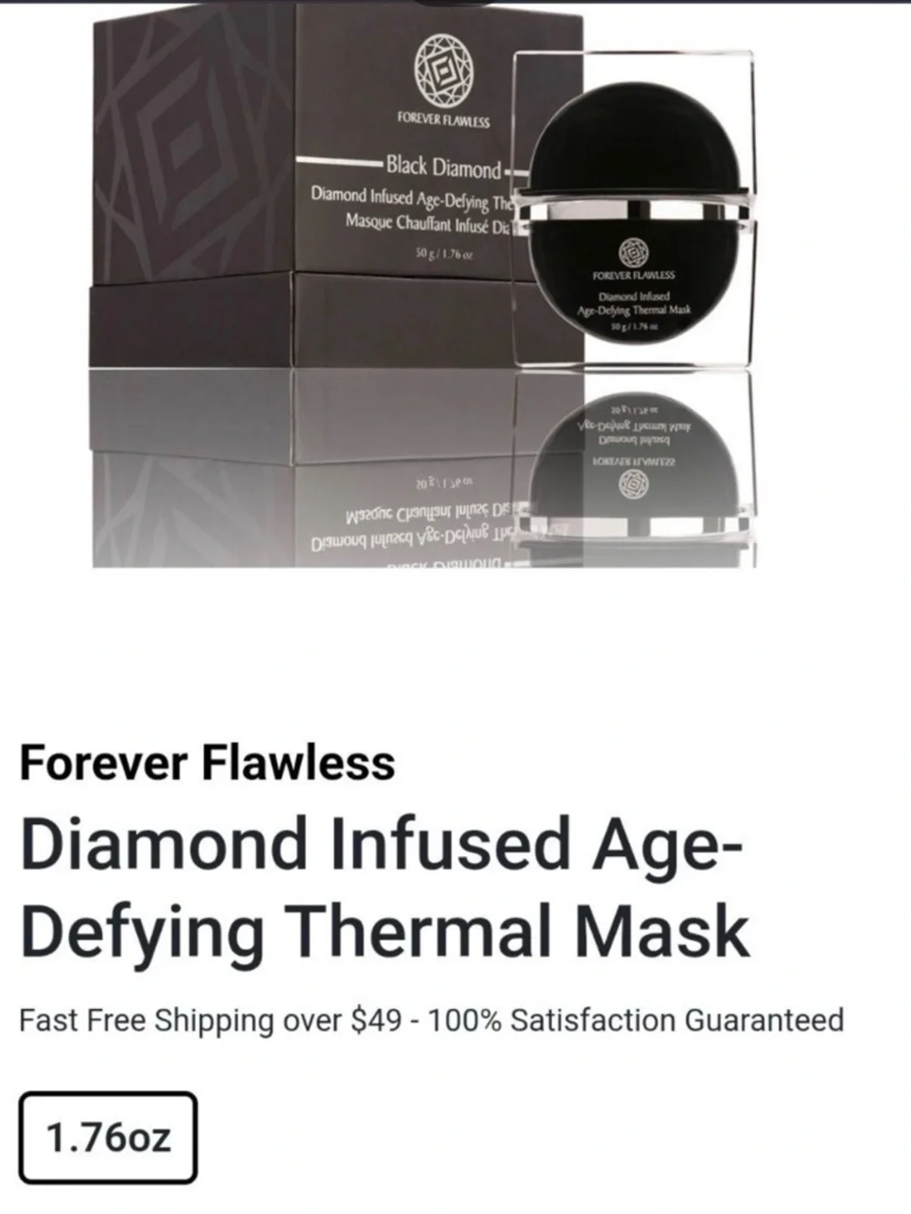 Forever Flawless Black Diamond Age-Defying Thermal Mask - Black